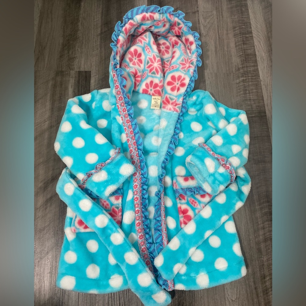Matilda Jane Blue Polka Dot Hooded Robe